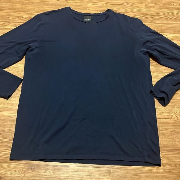 ZARA MEN Men’s Long Sleeve Shirt Dark Blue Smooth Touch Classic Style Size XL - Picture 4 of 7